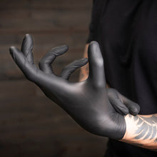 Load image into Gallery viewer, Jet Black Premium 3.5g Nitrile Gloves