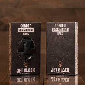 Jet Black Eco-Friendly Corded Pen Machine Bag