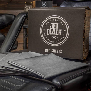 Jet Black Bed Sheets 36 x 50" (50ct)