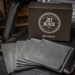 Jet Black Bed Sheets- 40 x 90" (50ct)
